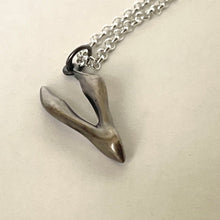Load image into Gallery viewer, Andree Chenier Sterling Silver Rabbit Pendant Necklace Oxidized