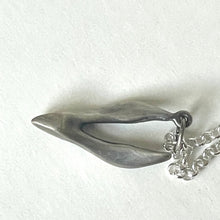 Load image into Gallery viewer, Andree Chenier Sterling Silver Rabbit Pendant Necklace Oxidized