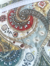 Load image into Gallery viewer, Hand-Sewn Paisley Quilt Twin 68x86 Cotton Multicolor Genoa Reversible Bedspread