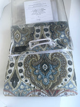 Load image into Gallery viewer, Hand-Sewn Paisley Quilt Twin 68x86 Cotton Multicolor Genoa Reversible Bedspread