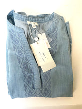 Load image into Gallery viewer, Joie Kerryn Embroidered Chambray Blue Sleeveless V-Neck Top – Women's XS