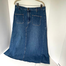 Load image into Gallery viewer, Contemporaine Simons Stretch Denim Midi Skirt Womens 12 A-Line Flare NWOT