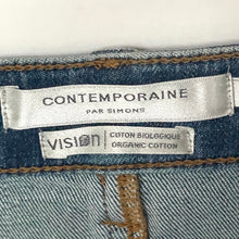 Load image into Gallery viewer, Contemporaine Simons Stretch Denim Midi Skirt Womens 12 A-Line Flare NWOT