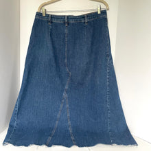 Load image into Gallery viewer, Contemporaine Simons Stretch Denim Midi Skirt Womens 12 A-Line Flare NWOT