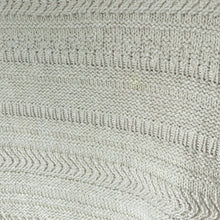 Load image into Gallery viewer, Kate Spade Gypsum Beige Cotton Chunky Knit Sweater Medium Pompom Tassels