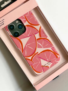 Kate Spade iPhone 13 PRO Case Grapefruit Flexible Bumper Case Lightweight