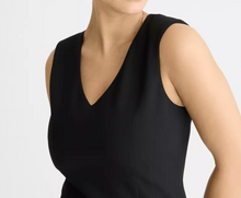 Load image into Gallery viewer, J Crew Interview Dress 14 Black Sleeveless V Neck Four Season Stretch BY914