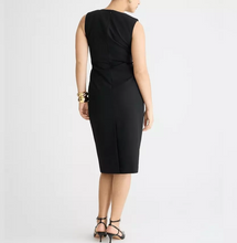 Load image into Gallery viewer, J Crew Interview Dress 14 Black Sleeveless V Neck Four Season Stretch BY914