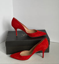 Load image into Gallery viewer, J.Crew Colette D'Orsay Red Suede Leather High Heel Pumps – Women's Size 8
