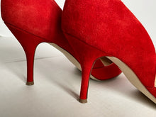 Load image into Gallery viewer, J.Crew Colette D'Orsay Red Suede Leather High Heel Pumps – Women's Size 8