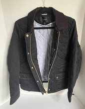 Load image into Gallery viewer, J Crew Jacket Womens Large Black Quilted Corduroy Trim ZipSnap Field Barn Ladies