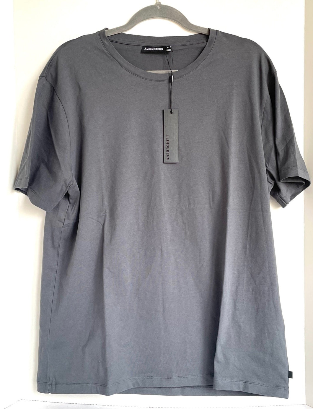 J Lindeberg Shirt Mens Large Gray Sid Basic Crew Neck Short Sleeve Cotton Tee