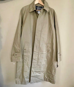J Crew Ludlow Trench Coat Mens 42L Khaki Water-Resistant Lined Coat BS470