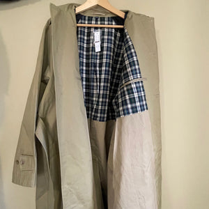 J Crew Ludlow Trench Coat Mens 42L Khaki Water-Resistant Lined Coat BS470