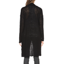 Load image into Gallery viewer, James Perse Cardigan Sweater Womens Extra Small black Wool Shawl Collar Open