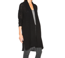 Load image into Gallery viewer, James Perse Cardigan Sweater Womens Extra Small black Wool Shawl Collar Open