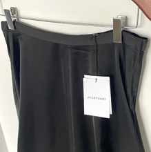 Load image into Gallery viewer, Jill Stuart Black Satin A-Line Knee-Length Cocktail Skirt Women's Size 8