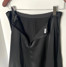 Load image into Gallery viewer, Jill Stuart Black Satin A-Line Knee-Length Cocktail Skirt Women's Size 8