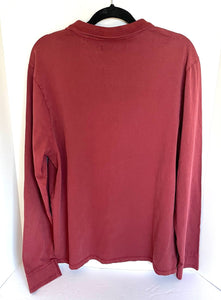 Joe's Jeans Polo Shirt Mens Extra Large Red Long Sleeve Cotton Pullover