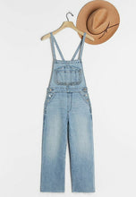 Load image into Gallery viewer, Joes Overalls Womens Large Blue Crop Wide Leg Denim Slim Fit Captivate