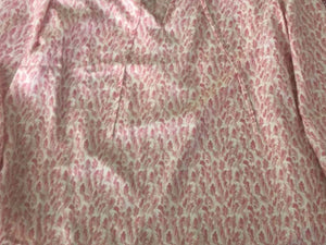 Joie Shirt Womens Extra Small Pink V-Neck Long-Sleeve Ruffle Neck Top Evangelena