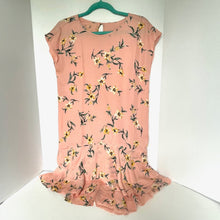 Load image into Gallery viewer, Joie Coreen Silk Floral Dress XS Pink Blush High Low Tiered Ruffle Flounce Hem