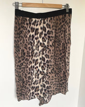 Load image into Gallery viewer, Joie Ornica Skirt Womens 4 Leopard Print Asymmetrical Ruched Draped