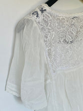 Load image into Gallery viewer, Joie White Embroidered Cotton Tunic Dress – Women's Small, Boho Tassel Detail