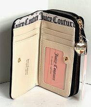 Load image into Gallery viewer, Juicy Couture Be Classic II Bifold Wallet Womens Small Black Velour Rhinestone ID