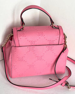 Juicy Couture Crossbody Stay in Circle Pink Satchel Vegan Leather Top Handle