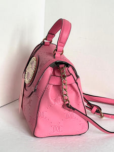 Juicy Couture Crossbody Stay in Circle Pink Satchel Vegan Leather Top Handle