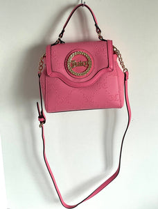 Juicy Couture Crossbody Stay in Circle Pink Satchel Vegan Leather Top Handle