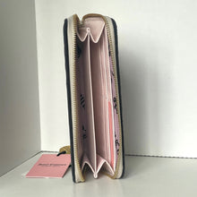 Load image into Gallery viewer, Juicy Couture Dreamy Long Wallet Licorice Crown Velour Crystals Large Black Slim