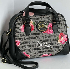 Juicy Couture Shoulder Bag Wallet Womens Satchel Heart Floral Vegan Leather