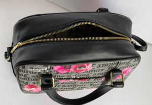 Juicy Couture Shoulder Bag Wallet Womens Satchel Heart Floral Vegan Leather