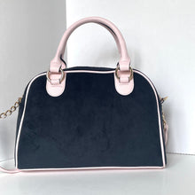 Load image into Gallery viewer, Juicy Couture Urban Heritage Bowler Bag Black Liquorice &amp; Petal Pink Crossbody