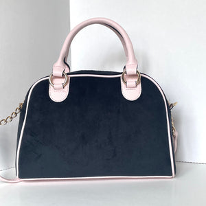 Juicy Couture Urban Heritage Bowler Bag Black Liquorice & Petal Pink Crossbody