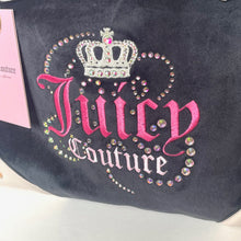 Load image into Gallery viewer, Juicy Couture Dreamy Juicy Tote Bag Wallet Heritage Liquorice Crystal Bow Crown