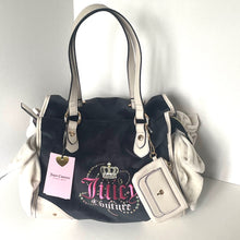 Load image into Gallery viewer, Juicy Couture Dreamy Juicy Tote Bag Wallet Heritage Liquorice Crystal Bow Crown