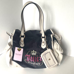 Juicy Couture Dreamy Juicy Tote Bag Wallet Heritage Liquorice Crystal Bow Crown