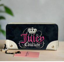 Load image into Gallery viewer, Juicy Couture Dreamy Juicy Tote Bag Wallet Heritage Liquorice Crystal Bow Crown