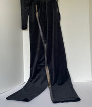 Load image into Gallery viewer, Juicy Couture Jumpsuit Velour Womens Black Mock Neck Velour Ombre Bling Stripe