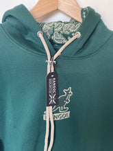 Load image into Gallery viewer, Kangol Hoodie Sweatshirt Mens Large Boxed Out Paisley Hoodie Forest Green