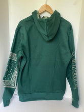 Load image into Gallery viewer, Kangol Hoodie Sweatshirt Mens Large Boxed Out Paisley Hoodie Forest Green