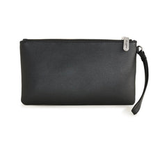 Load image into Gallery viewer, Karl Lagerfeld Clutch Womens Black Maybelle Karl Choupette Vegan Leather Wristlet
