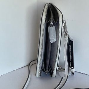 Karl Lagerfeld Crossbody Wallet White Graphic Doodle Logo Shoulder Bag