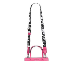Load image into Gallery viewer, Karl Lagerfeld Maybelle Satchel Crossbody Pink Small Tote Guitar Strap 