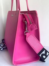 Load image into Gallery viewer, Karl Lagerfeld Maybelle Satchel Crossbody Pink Small Tote Guitar Strap 