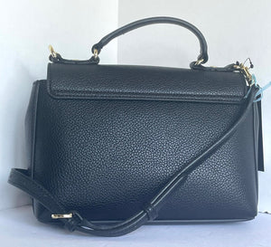 Karl Lagerfeld Crossbody Womens Small Flap Black Leather IKONS Shoulder Bag