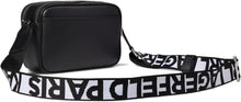 Load image into Gallery viewer, Karl Lagerfeld Maybelle Crossbody Black Crystal Beaded Choupette Camera Bag